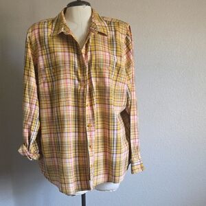 St. John's Bay Multicolor Plaid Shirt
